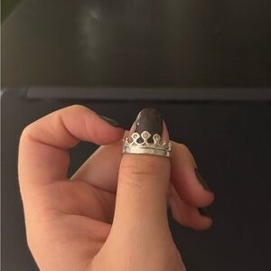 950 Silver Crown Ring